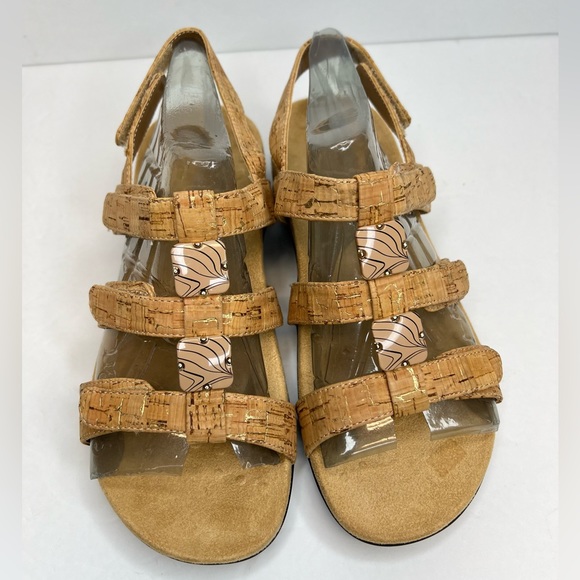 Vionic Women's Amber Adjustable Sandals Gold Cork Plantar Fasciitis Sz 6M NWOB - Picture 8 of 12